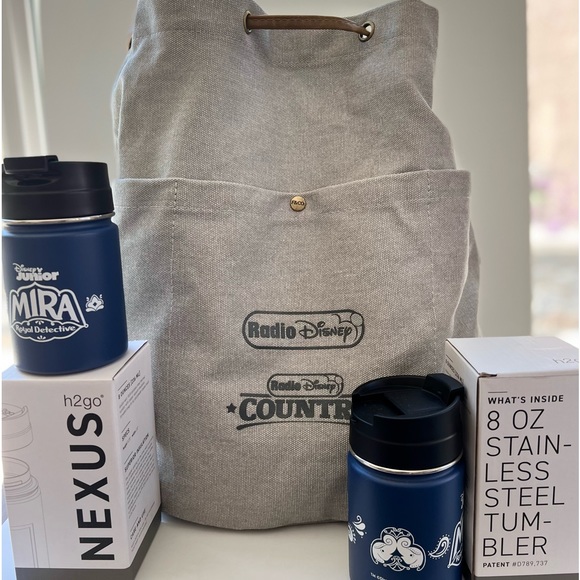 RADIO DISNEY “Country” backpack, with 2 8oz steel tumblers. - Picture 1 of 9